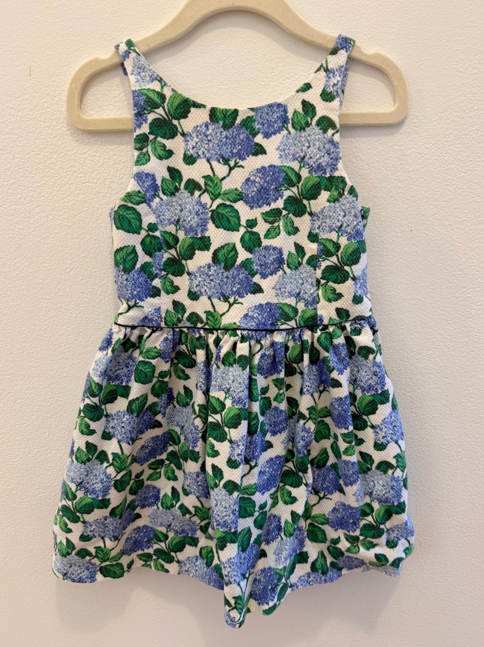 Ralph Lauren Girls' Blue Hydrangea Print Dress